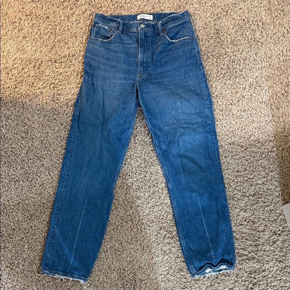 Abercrombie & Fitch Dark Blue High-Rise Jeans